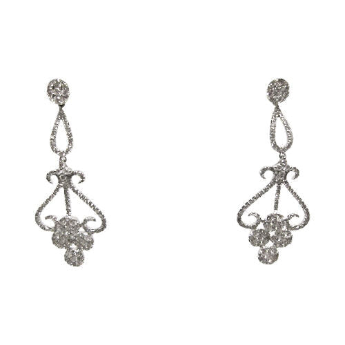 2.54 CT G COLOR VS1/2 CLARITY DIAMOND DANGLE STYLE ROUND BRILLIANT SHAPE EARRING