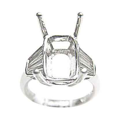 DIAMOND BAGUETTE SHAPE SETTING 4 PRONG SET FOR A 16.85