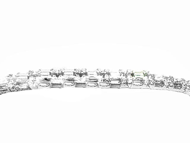 8.64 ct round brilliant baguette shape prong set G color VS1/2 clarity 18 k gold