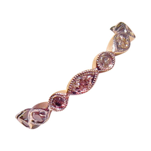 DIAMOND ROUND BRILLIANT SHAPE ANTIQUE STYLE ETERNITY BAND