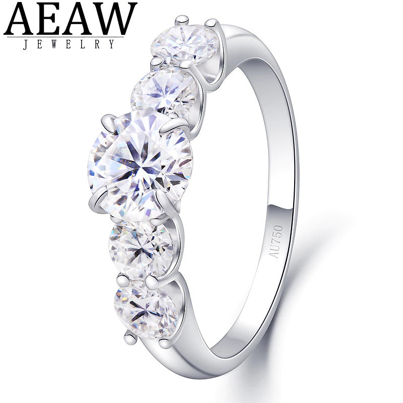 2.2Carats 6.5Mm D Color VVS1 round Excellent Cut Moissanite Wedding Engagement