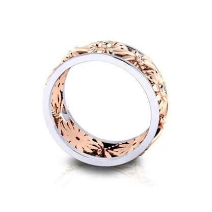 New Fashion Women Jewellery Fine Sunflower Chrysanthemum DIAMOND RING Silver Wed
