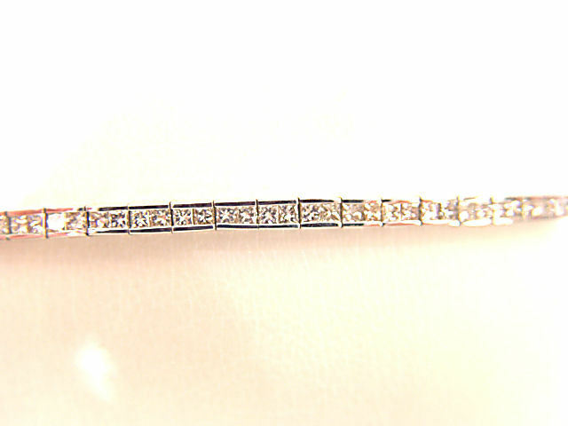 86 PRINCESS CUT DIAMONDS CHANNEL SET TENNIS BRACELET DIAMOND TENNIS BRACELET