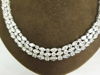 DIAMOND NECKLACE ROUND 110 PIECE MARQUISE 110 PIECE DIAMOND CHOKER NECKLACE