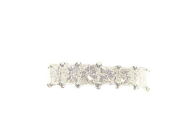 7.25 CT DIAMOND 17 SHAPE PRINCESS DIAMOND SET ETERNITY DIAMOND BAND PRONG SET