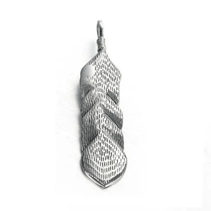 Jewelry Creative Ruby Feather Pendant Stainless Steel Necklace Ins Titanium St