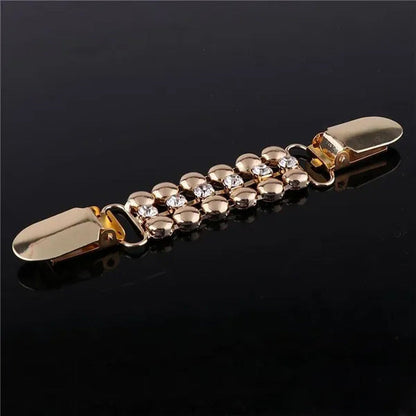 Hollow Crystal Brooch for Women Cardigan Clip Brooch Shawl Clip/ Scarf Clip Swea
