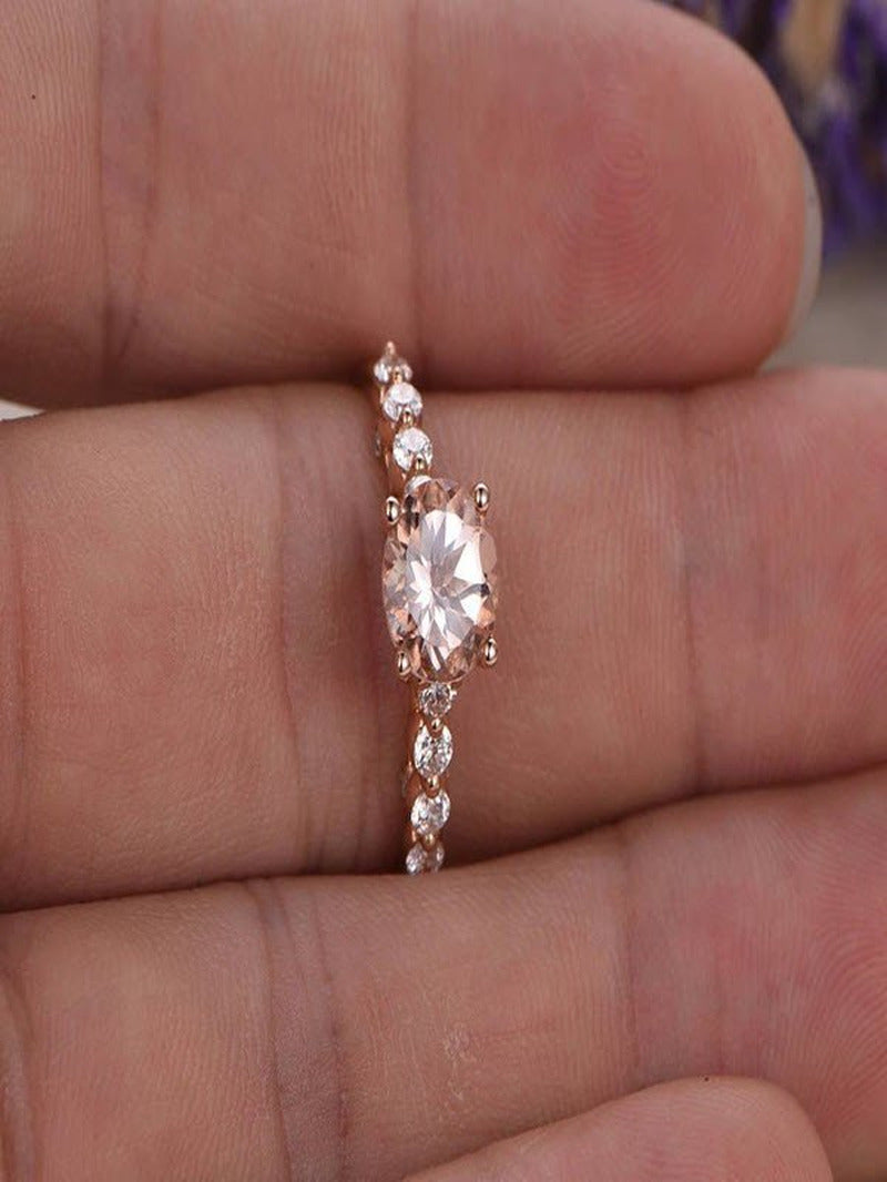 Limited Time Sale: 1.25 Carat Peach Pink Morganite and Diamond Engagement Ring i