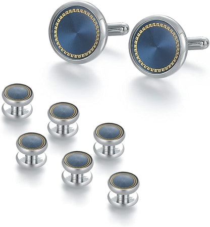 Ujoy Men'S Jewelry Cufflinks and Studs for Tuxedo Shirts for Weddings, Business,