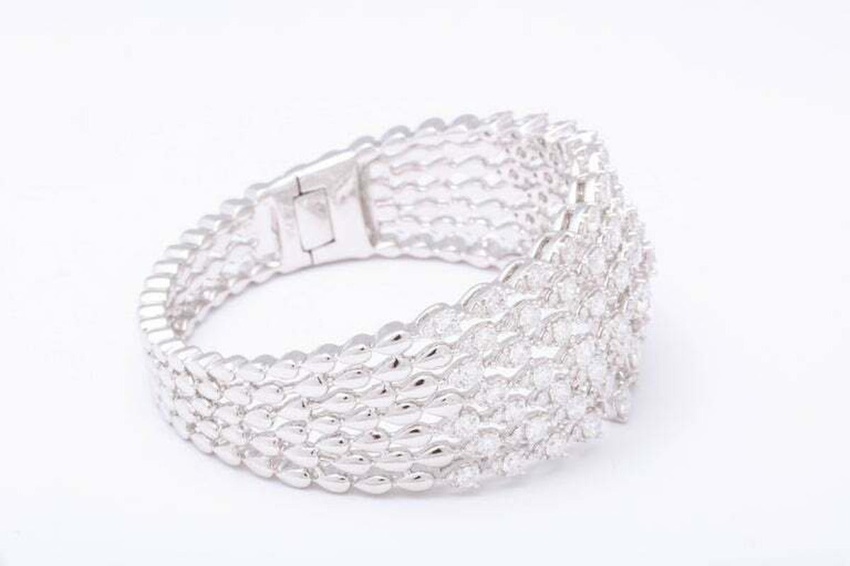 Diamond Bangle Cuff Bracelet