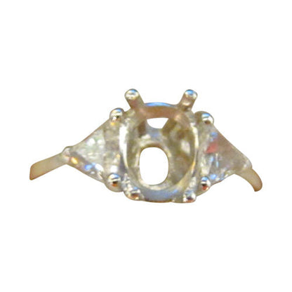DIAMOND TRILLION SHAPE SETTING FOR OVAL