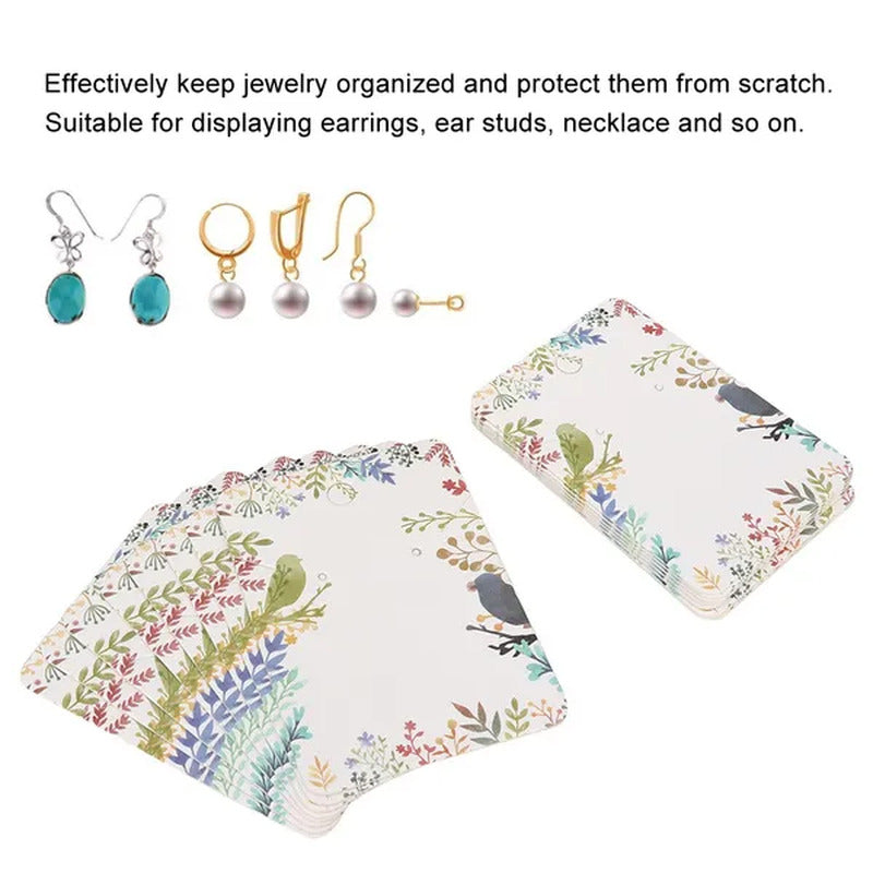 100Pcs/Set White Earring Pendant Jewellery Display Cards Cardboard Bulk NEW