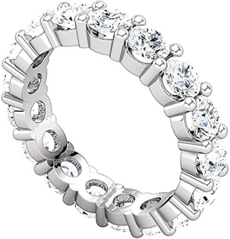 5 Carat (Ctw) 14K White Gold round Diamond Ladies Eternity Wedding Anniversary S