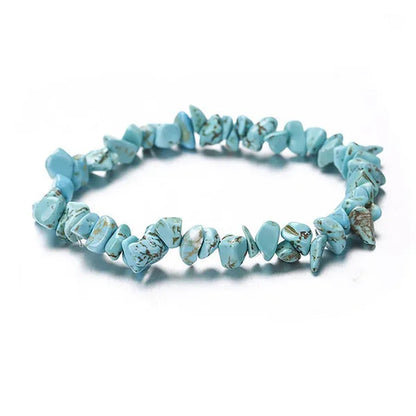 10 Colors Healing Natural Stone Beads Chips Single Strand Women Yoga Bracelets L