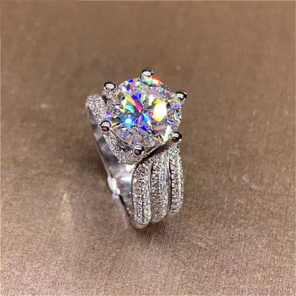 Moissanite Ring D Women'S Full Diamond Temperament