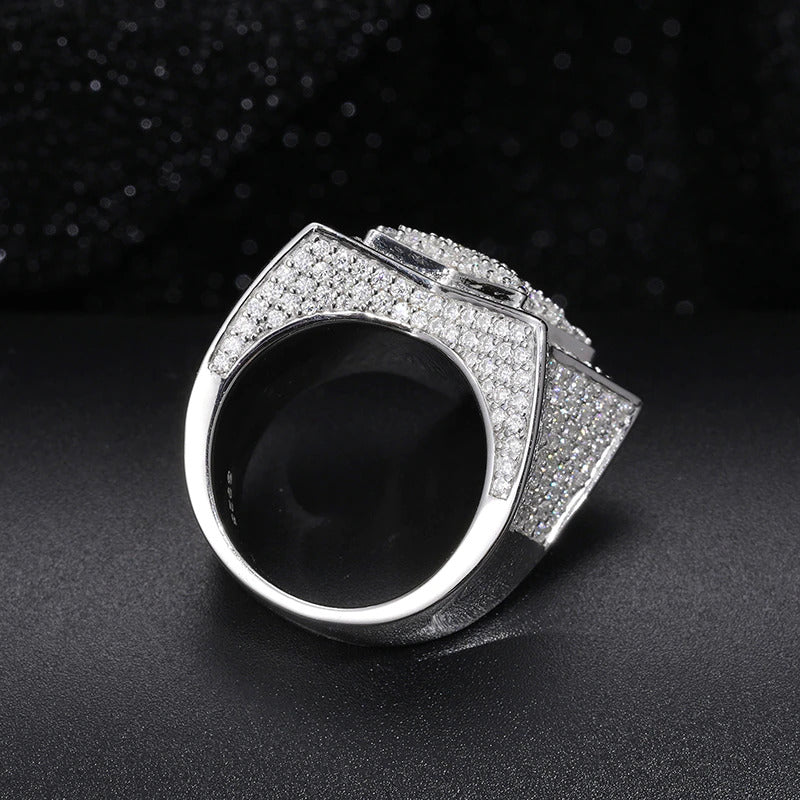 Fine Jewelry VVS1 with Certificate Moissanite Star Rings for Men 925 Sterling