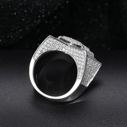 Fine Jewelry VVS1 with Certificate Moissanite Star Rings for Men 925 Sterling