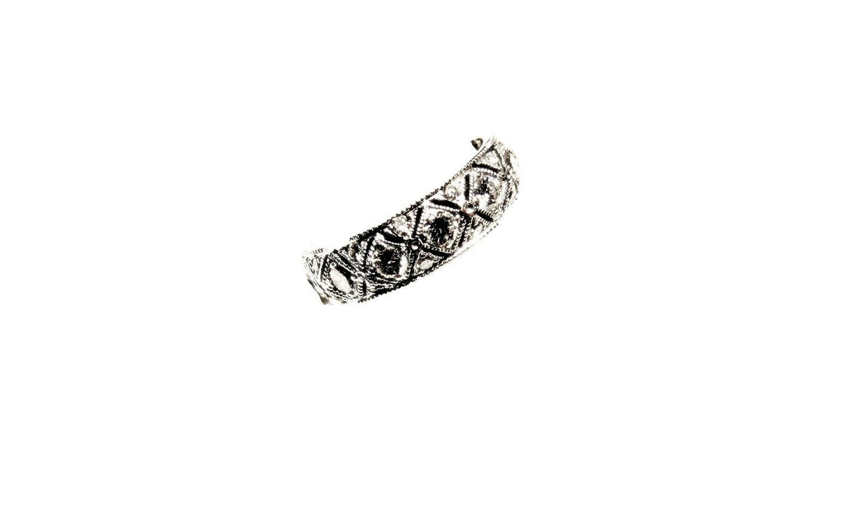 DIAMOND ROUND BRILLIANT SHAPE ANTIQUE STYLE ETERNITY BAND