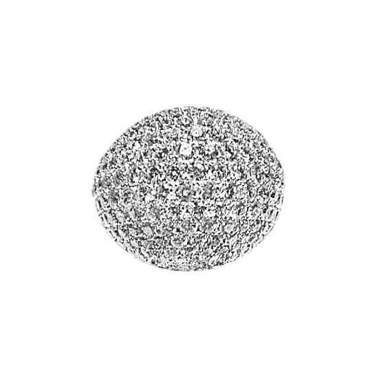 diamond round pave set band way set large diamond 18 k white gold round g vs1/2
