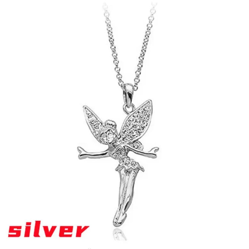 Exquisite Fashion Lovely Dancing Little Angel Pendant Necklace Women'S Zircon Ex