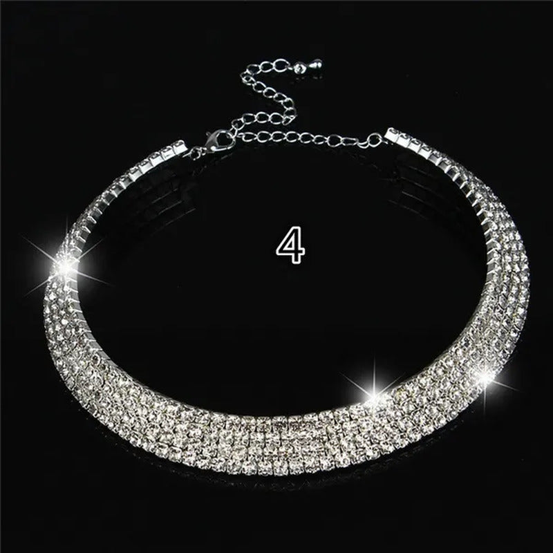 Best Valentine'S Day Gift! Hot Sale New Women Rhinestone Collar Necklace Choker