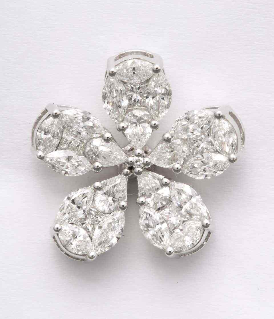 Diamond Flower Earrings