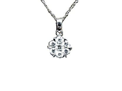 DIAMOND ROUND BRILLIANT SHAPE CLUSTER PENDANT 7 STONE