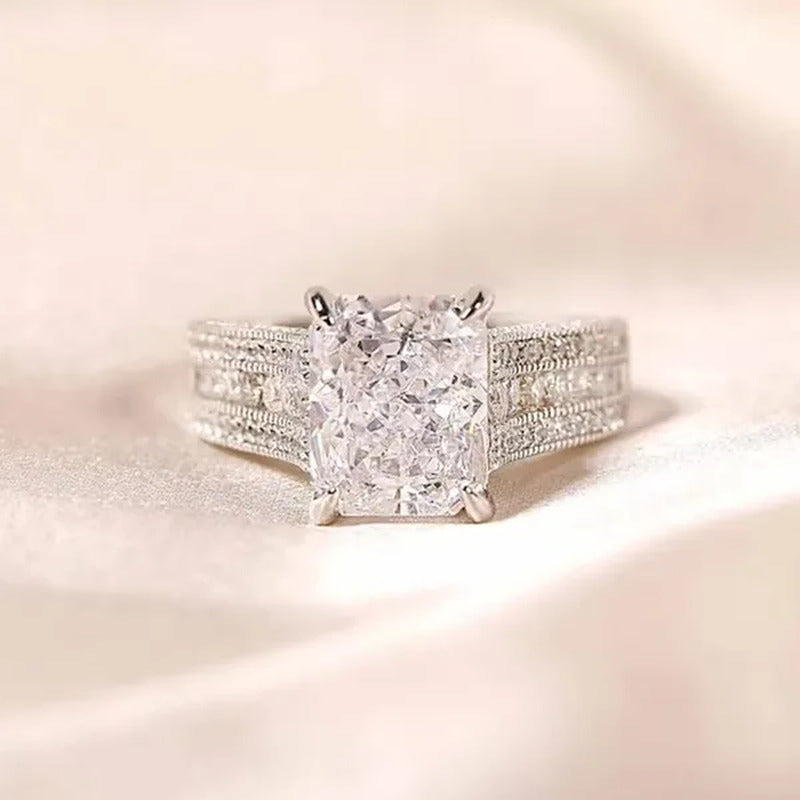 Luxury Woman Fashion Accessories Shiny 925 Sterling Silver Natural White Sapphir