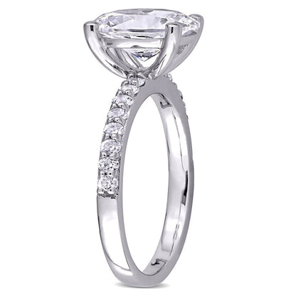 Miabella Women'S 2-3/4 Carat T.G.W. Round-Cut Created White Sapphire 10K White G