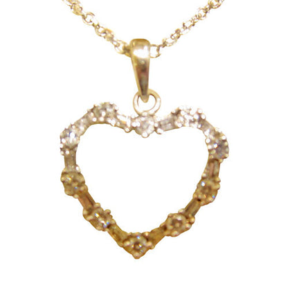 DIAMOND ROUND BRILLIANT SHAPE BAGUETTE SHAPE HEART PENDANT