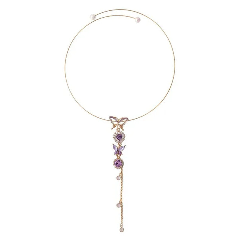 MENGJIQIAO Korean Elegant Metal round Chain Choker Jewelry for Women Girls Fashi