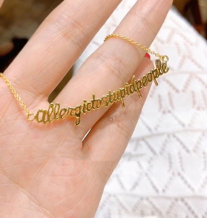 English Nonsense Necklace Letter Smile