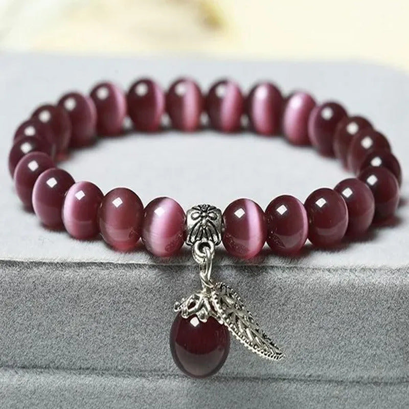 New Fashion Cat'S Eye Stone Women'S Bracelet National Style Buddha Bead Bracelet