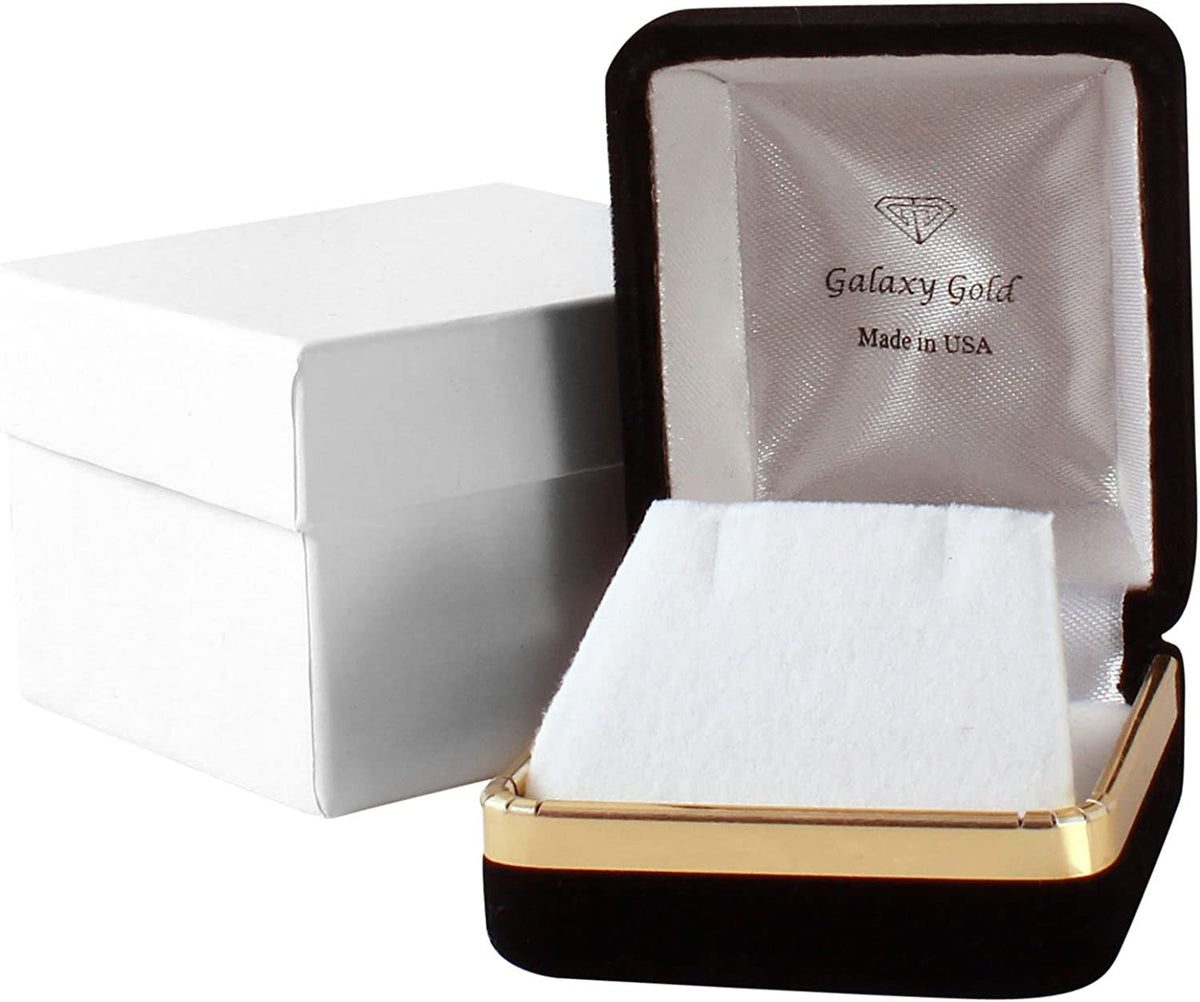 Galaxy Gold GG 5.2 CTW 14K Solid White Gold Leverback Earrings Pearl Sapphire