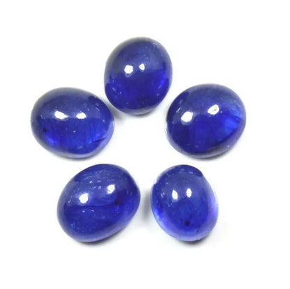 Blue Sapphire Gemstone 24.8 Carat Natural Cabochon Loose 5 Pieces Wholesale Lot