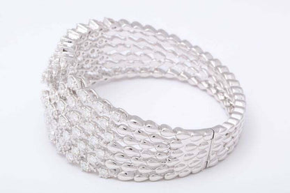 Diamond Bangle Cuff Bracelet
