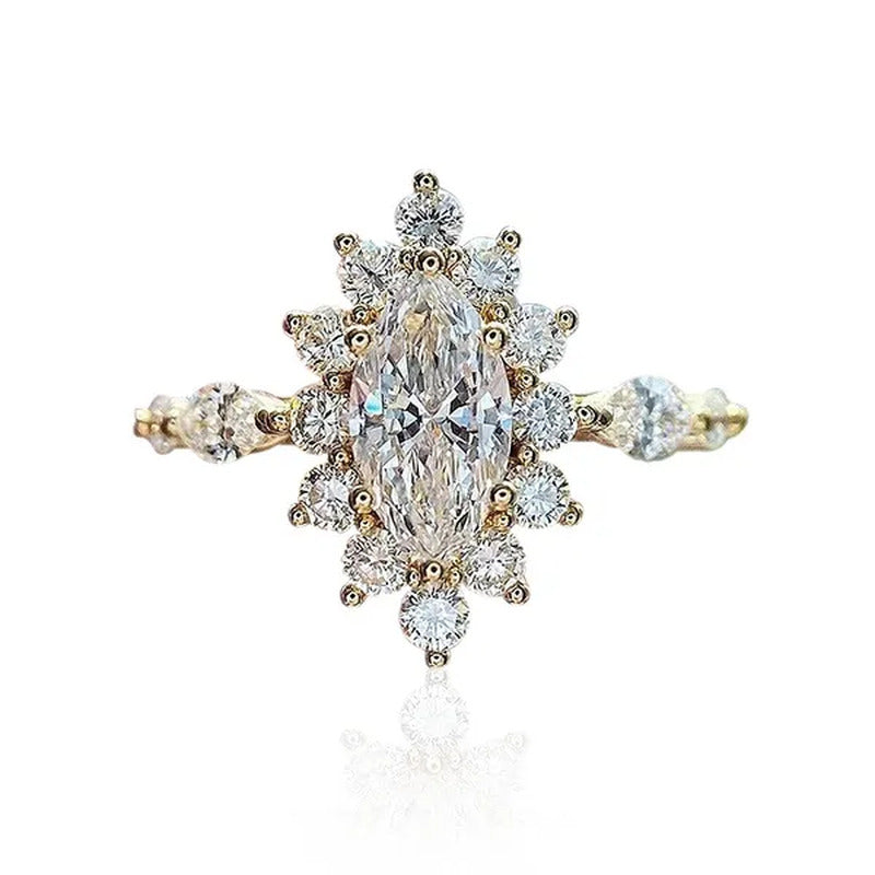 Luxury Princess Fashion Engagement Jewelry Engagement Rings for Women Bride Wedd