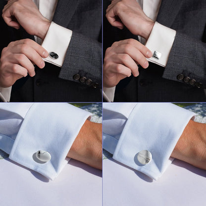 12 Pairs Cufflinks Set Gifts for Men Vintage Wedding Tuxedo Shirt Cuff Links Sil