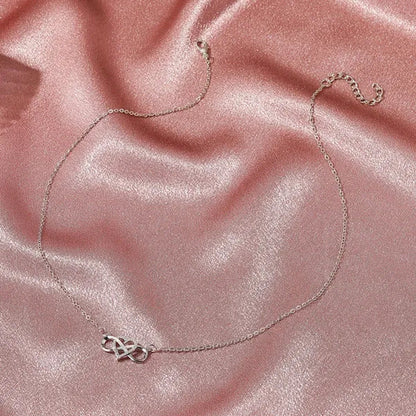 2021 New Fashion Creative Plated Love Necklace Lucky 8 Heart Pendant Necklace Pl