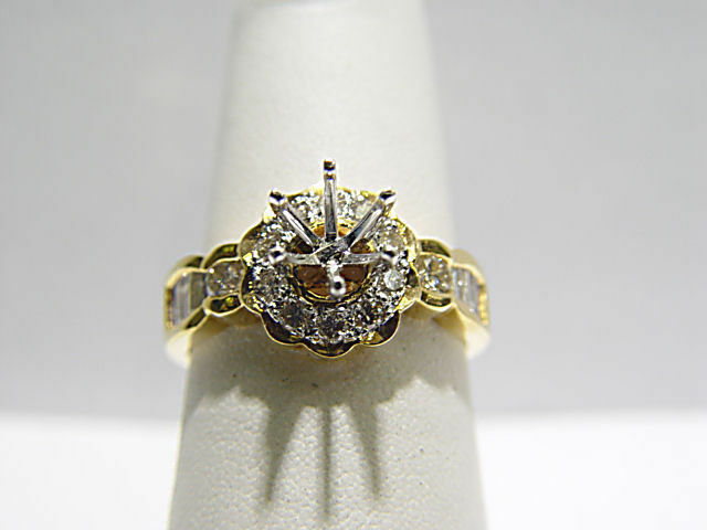 DIAMOND 12 ROUND BRILLIANT 8 BAGUETTE SHAPE SETTING