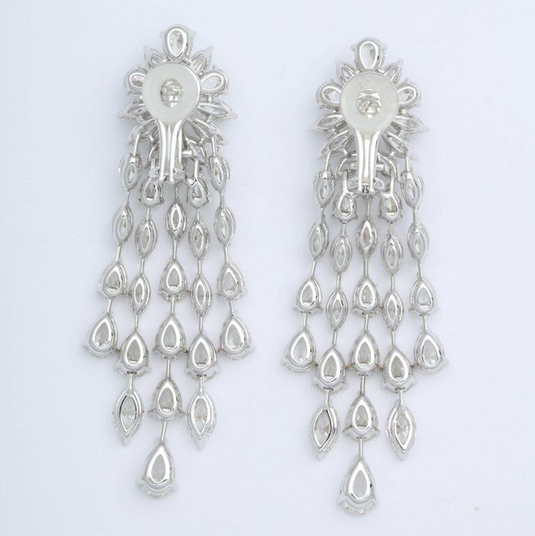 Diamond 36.41 carats of marquise and pear shape diamonds set in 18k white gold.