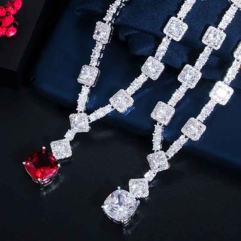 CANDICE Fashion Modern Bridal Party Jewelry White Cubic Zirconia with Exquisite