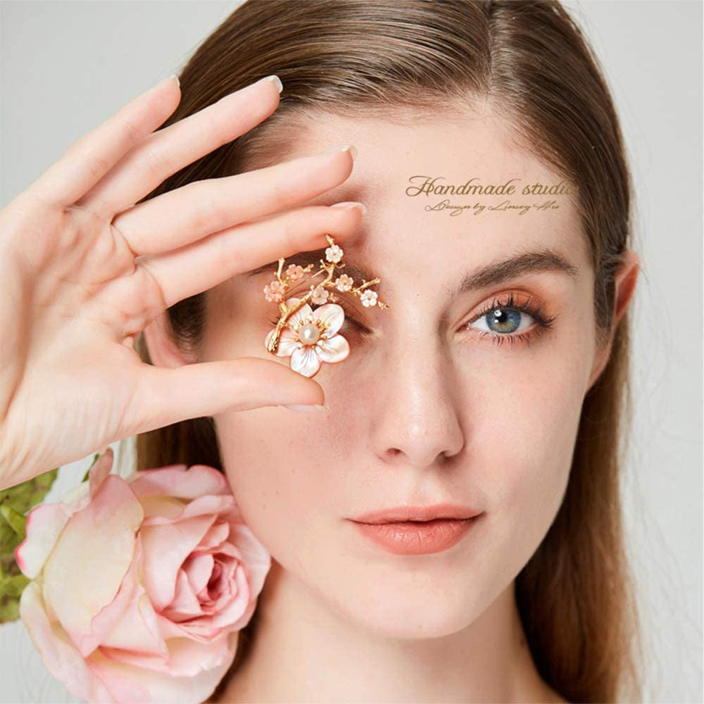 New Year Brooches for Women with Crystal, Flower, Rhinestone Brooches Pins Elega
