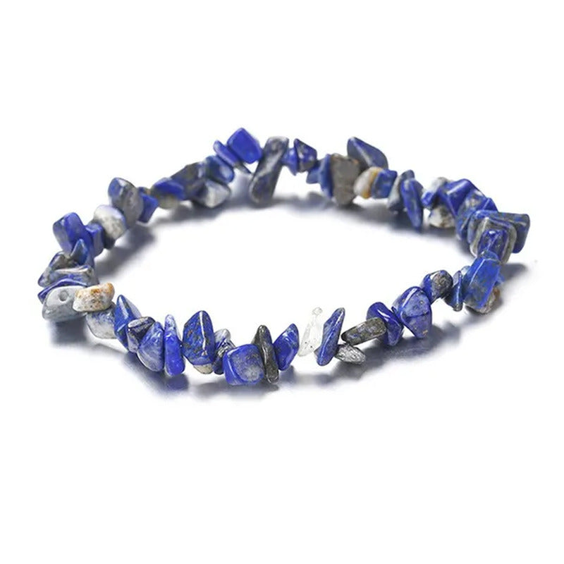10 Colors Healing Natural Stone Beads Chips Single Strand Women Yoga Bracelets L