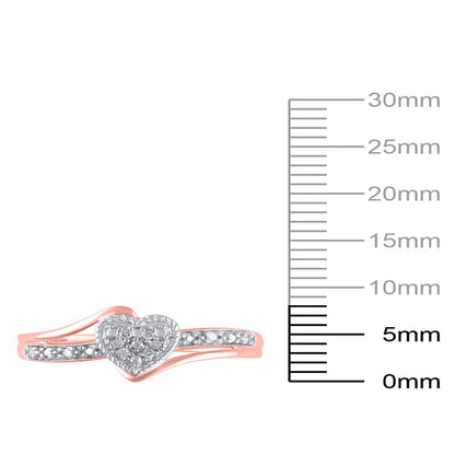 Diamond Accent (I3 Clarity, J-K Color) Hold My Hand Diamond Heart Promise Ring i