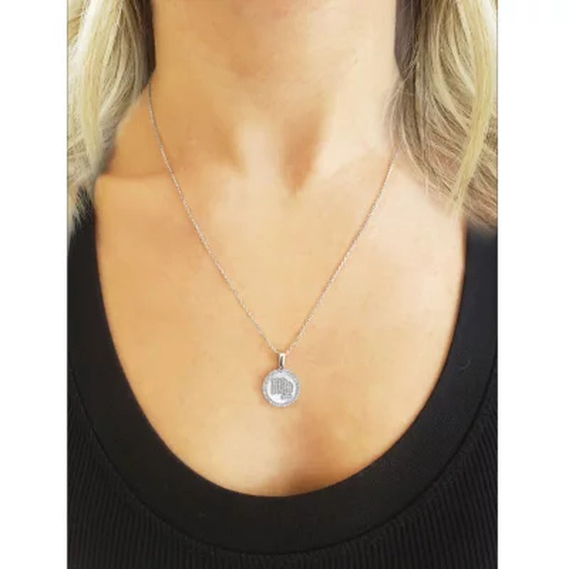 0.17 CT. T.W. Diamond Zodiac Symbol Pendant in Sterling Silver