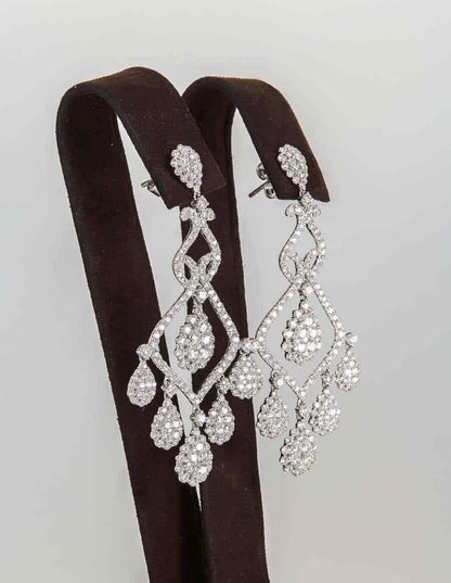 Diamond Gold Chandelier Earrings