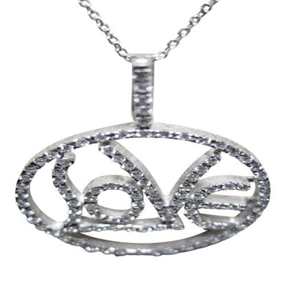 DIAMOND LOVE PENDANT INCLUDED 16 INCH CABLE CHAIN