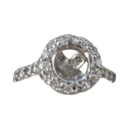 DIAMOND SETTING HALF WAY SET SIDE AND TOP SET HALO FOR CENTER STONE