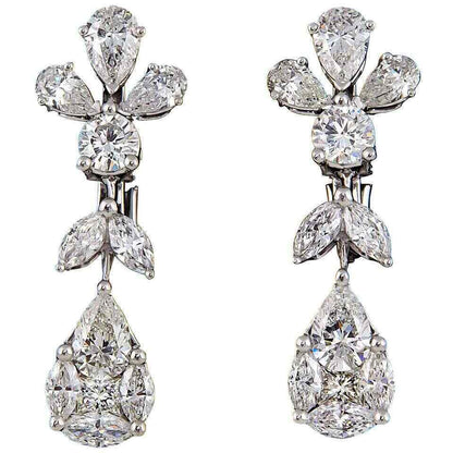 Classic Diamond Drop Earrings